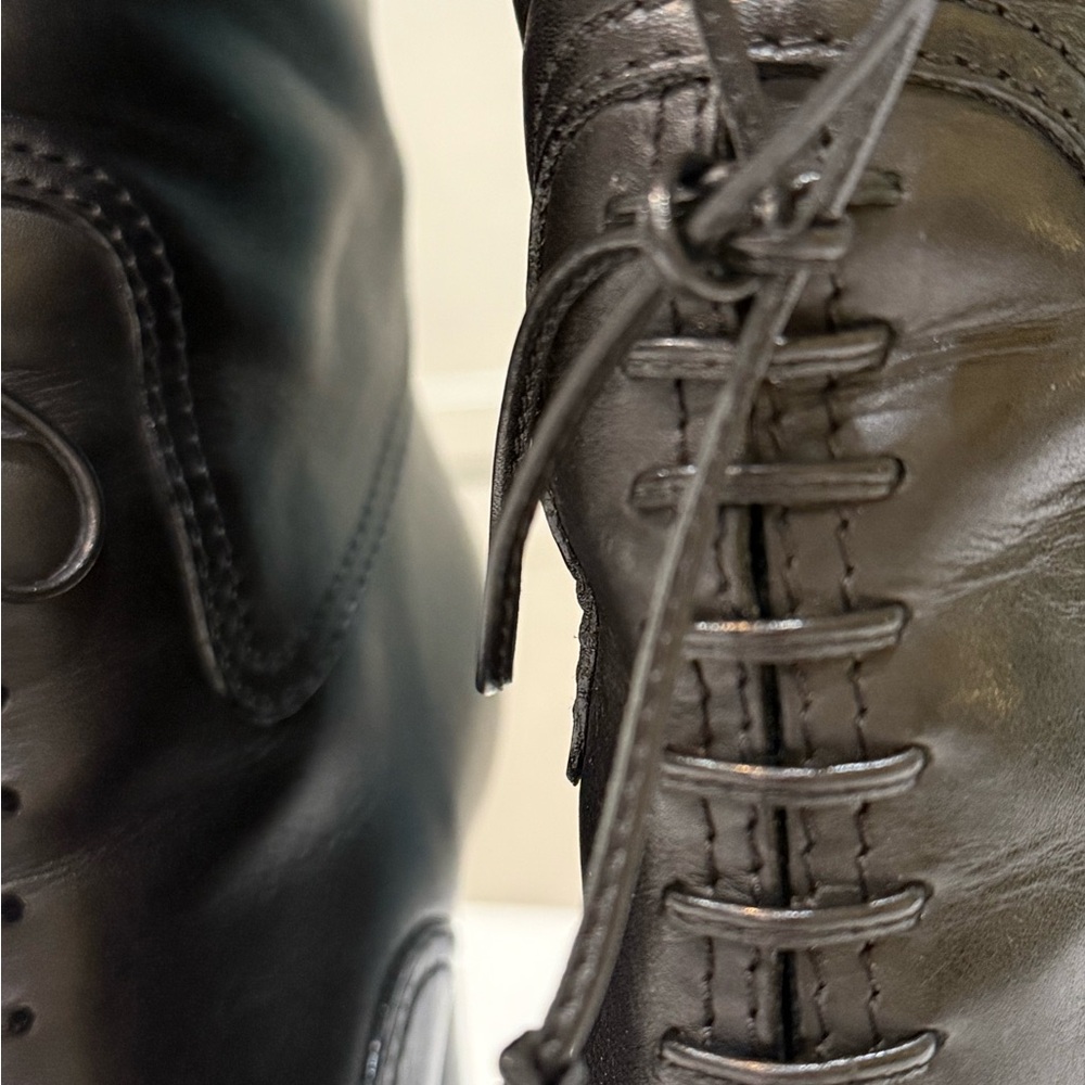 Elegant Black Knee-High Leather Boots TOM FORD LEATHER SIZE 37 - Picture 6 of 13